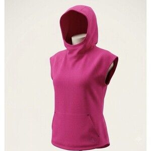 The North Face Women's Pink Cap Sleeve Cowl Neck Hoodie Sweatshirt L Pullover